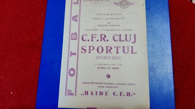 program CFR Cluj - Sportul Stud. foto