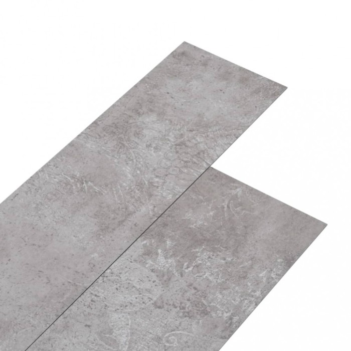 Placi pardoseala autoadezive, gri pamantiu, 5,02 m&sup2;, PVC, 2 mm