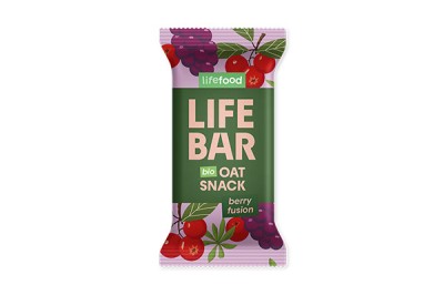 Baton de ovaz cu fructe de padure, bio, 40g, Lifebar foto