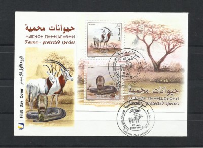 ALGERIA 2019 FAUNA ANIMALE PROTEJATE FDC foto