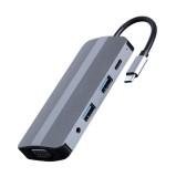 DOCKING Station Gembird universal,8-in-1, conec PC USB Type C, USB-C x 1, USB-A 3.1 x 2, HDMI x 1, VGA x 1, PD 87W, SD/microSD card, argintiu &quot;A-CM-CO
