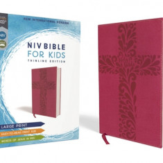 NIV Bible for Kids, Large Print, Imitation Leather, Pink, Red Letter Edition, Comfort Print: Thinline Edition