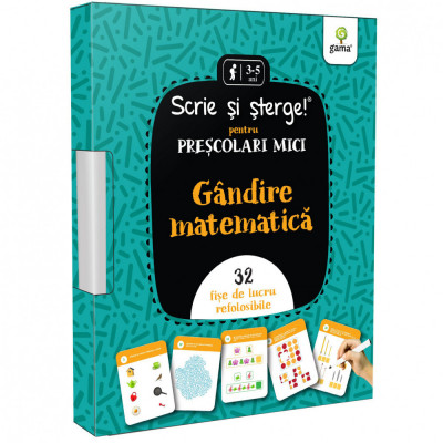 Gandire matematica - prescolari mici/Scrie si sterge! foto