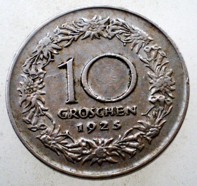 7.138 AUSTRIA 10 GROSCHEN 1925 foto