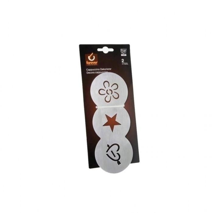 Sablon decorare cafea Forever inox