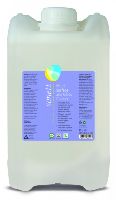 DETERGENT ECOLOGIC PT. STICLA SI ALTE SUPRAFETE 10L Sonett