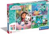 Set puzzle Gabby s Dollhouse Clementoni 3 in 1 3x48 piese