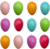 Set de 12 oua pentru Paste Mijoma. plastic, multicolor, 6 x 4 cm