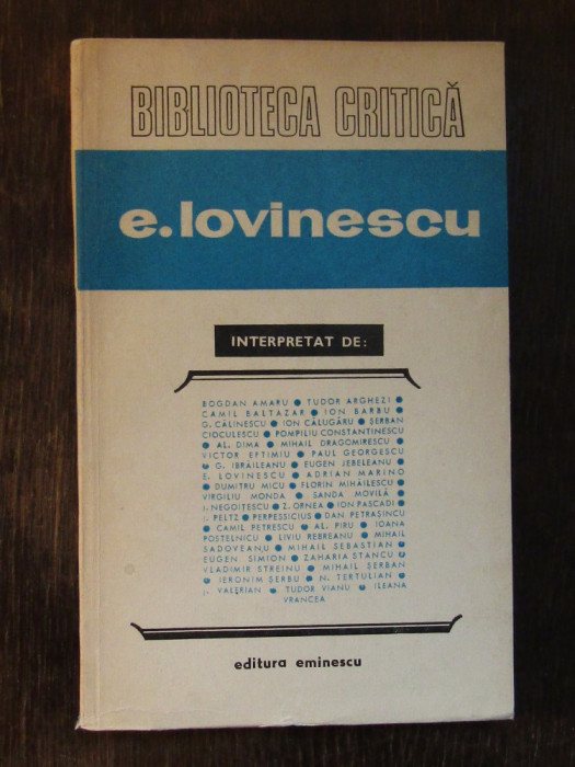E.LOVINESCU INTERPRETAT DE