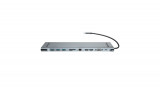 Baseus Enjoy Enjoy Type-C la PD/2xHDMI/VGA/RJ45/SD/TF/3xUSB/3.5mm jack docking station gri HUB (CATSX-G0G)