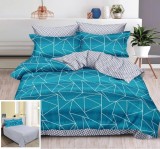 Lenjerie Pat Bumbac 4 Piese Albastru Goaway Sf124 (200x230/240x250/55x75/70x70 cm)
