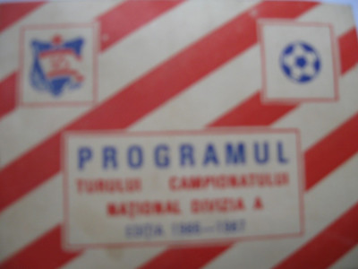 Dinamo Bucuresti - Programul turului campionatului national1986=1987 foto