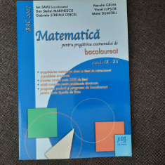 MATEMATICA PENTRU BACALAUREAT CLASELE IX-XII ION SAVU 19/3