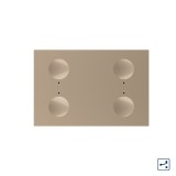 Cumpara ieftin Intrerupator touch cvadruplu Livolo cap scara/cruce, auriu, standard italian