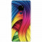 Husa silicon pentru Huawei Mate 20, Curly Colorful Rainbow Lines Illustration