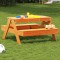 vidaXL Masă de picnic pentru copii, maro, 88x97x52 cm, lemn masiv pin 844656