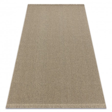 Covor din l&acirc;nă VILLA 8986/69500 Culoare SIZAL, țesut plat bej &icirc;nchis, 240x340 cm