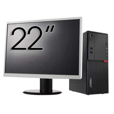 Pachet Calculator Second Hand LENOVO M710T Tower, Intel Core i5-6500 3.20GHz, 8GB DDR4, 256GB SSD + Monitor 22&amp;amp;quot; NewTechnology Media foto