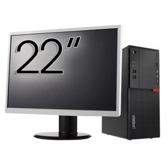 Pachet Calculator Second Hand LENOVO M710T Tower, Intel Core i5-6500 3.20GHz, 8GB DDR4, 256GB SSD + Monitor 22&amp;quot; NewTechnology Media