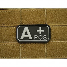 Patch Bloodtype "A POS" cauciuc, SWAT JTG