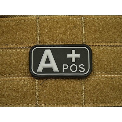 Patch Bloodtype &amp;quot;A POS&amp;quot; cauciuc, SWAT JTG foto