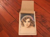 arta / design / vintage / decor / colectie - Desen portret fetita creion colorat mijlocul sec XX !