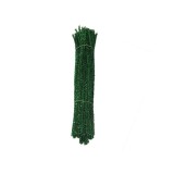 Accesorii creatie sarma plusata cu sclipici verde,25 bucati set