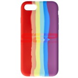 Husa Silicon Rainbow Apple iPhone SE 2022, High Copy, No.01 - Protectie Telefon Premium