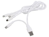 Cablu USB 2.0 nichelat 1.2m alb 10W AKYGA