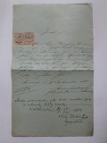 Rar! Document Timisoara in limba maghiara din 1888/9 cu timbre fiscale rare