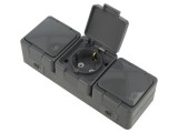 Conector alimentare AC 250VAC 16A Schuko pentru perete - 2P+PE