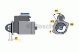 Starter FORD FUSION (JU) (2002 - 2012) BOSCH 0 986 022 121