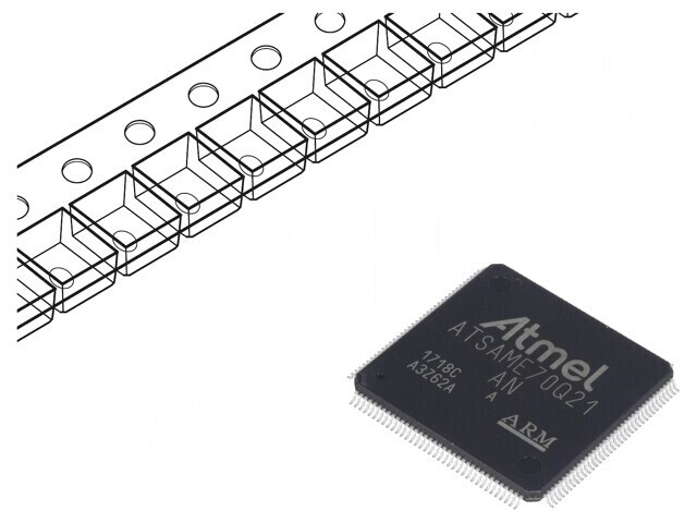 Microcontroler ARM LQFP144 1,62-3,6VDC ATSAME70Q21A-AN