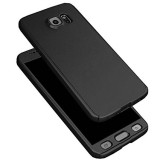 Husa Full Cover 360&deg; (fata + spate+ folie protectie) pentru Samsung S7 Edge, Black, Mobile Tuning