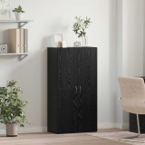 Dulap birou vidaXL Stejar Negru 60x32x115 cm, lemn compozit, depozitare spatioasa, design modern