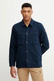 Fjallraven geacă cu aspect de cămașă Singi Flannel Overshirt M culoarea bleumarin, de tranzitie, F12600226.555