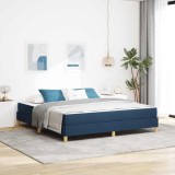 Cumpara ieftin Pat cu arcuri cu saltea albastru 180 x 200 cm tesatura