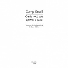 O mie noua sute optzeci si patru. Editia 2019, George Orwell foto