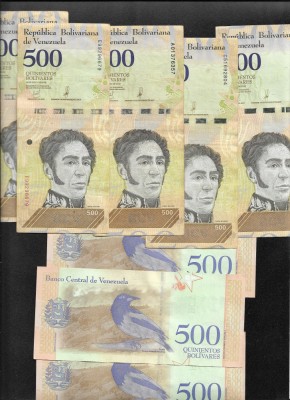 Venezuela 500 bolivari bolivares 2018 VF-XF pret pe bucata foto