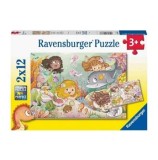 Cumpara ieftin Puzzle Ravensburger Fetite din basm, 2 x 12 piese