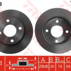 Disc frana FORD COURIER (J3, J5) (1996 - 2016) TRW DF2753