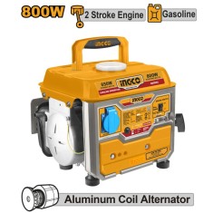Generator curent electric 800 w motor benzina 4 timpi, aparat portabil de curent pentru santier sau uz casnic - Ingco GE8002