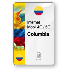 eSIM Internet Columbia, valabil 7 zile, trafic 1 GB, Standard