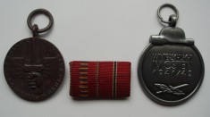 ROMANIA - SET MEDALII CRUCIADA IMPOTRIVA COMUNISMULUI + MEDALIA OSTMEDAILLE + BARETELE LOR (RARA ) , IM 1.241