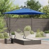 VidaXL Parasol banana cu brațe albastru 249 x 249 x 250 cm 42003404