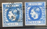 Romania 1869 - Lot Carol l cu Favoriti,Lp.26,26a