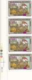 ROMANIA 2000 LP 1530 BASME POPULARE SUPRATIPAR STRAIF DE 4 TIMBRE MNH