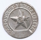 Insigna - Italia - Corpo Volontari della Libert&agrave; - 1944 - (Nr. 45234) Aluminiu, 42 mm,
