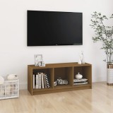 vidaXL Comodă TV, maro miere, 104x33x41 cm, lemn masiv de pin