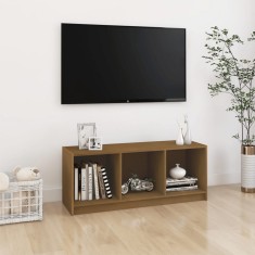vidaXL Comodă TV, maro miere, 104x33x41 cm, lemn masiv de pin 809963